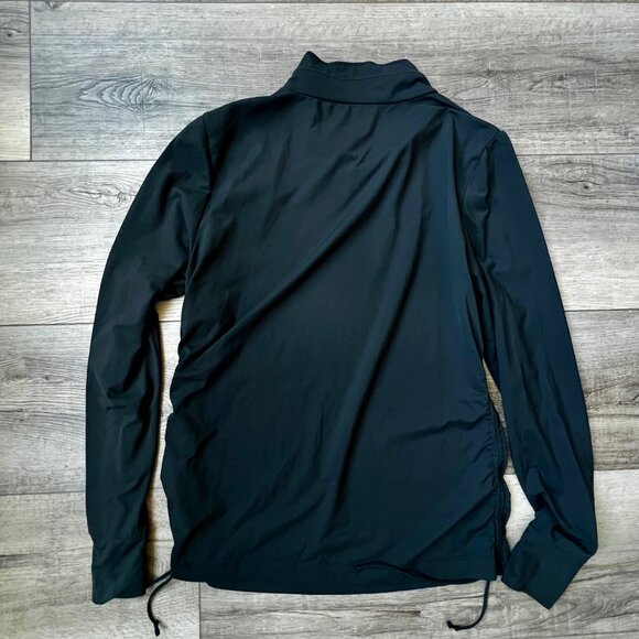 Title Nine Black Long Sleeve Ruching Pullover Active Performance Golf Top - Picture 2 of 6